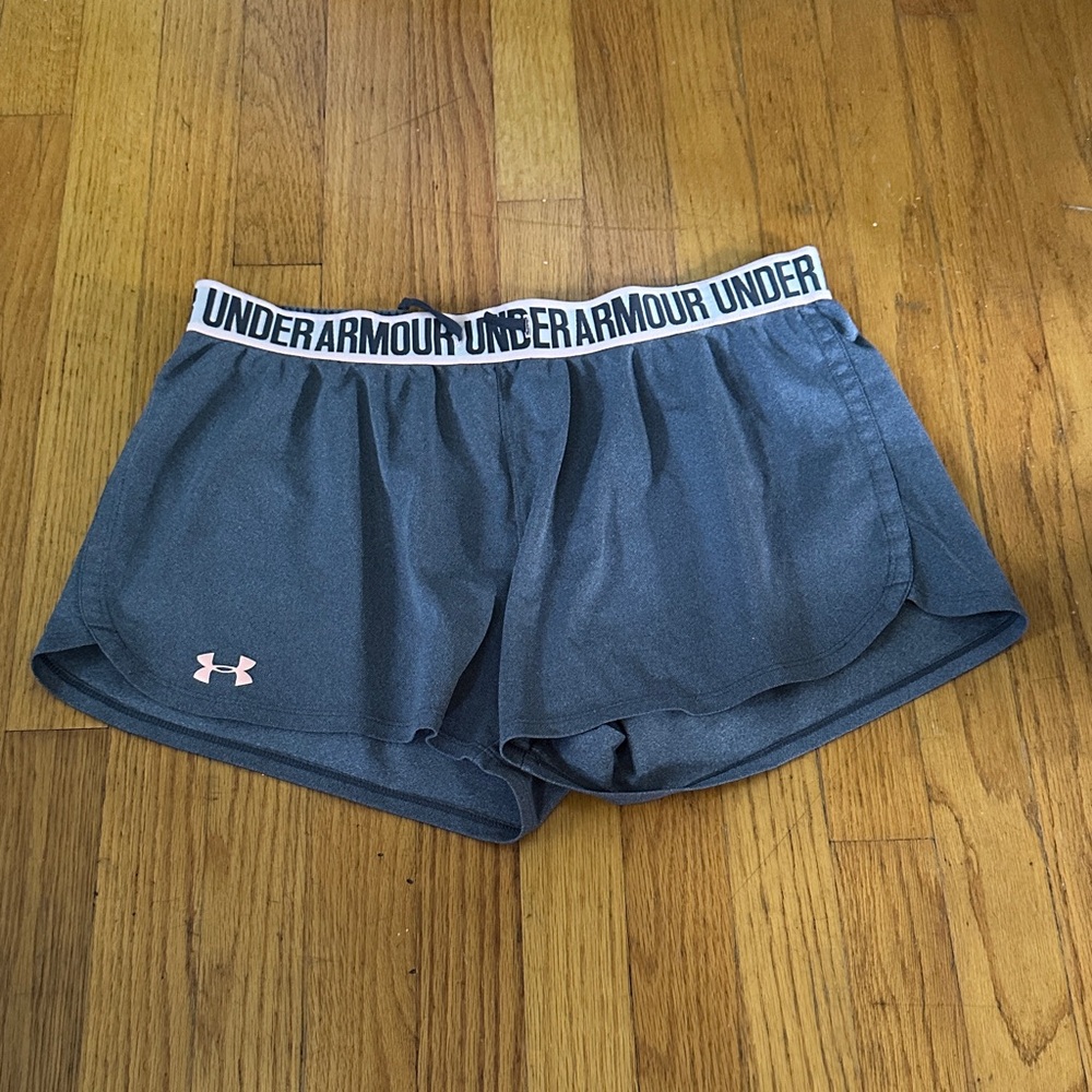 Under Armour Women's Grey Peach Athletic Shorts